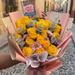 ramo de 24 rosas amarillas