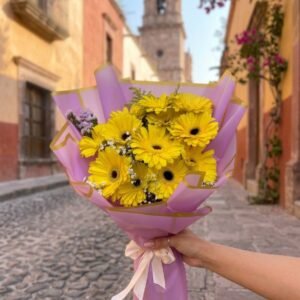 12 Gerberas Amarillas